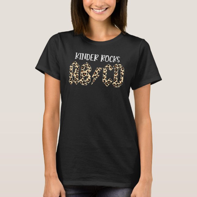 Camiseta Professores Abcd Rock Jardim de Infância Rocks Leo (Frente)