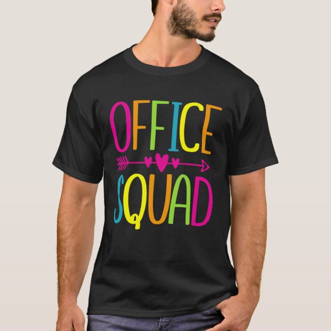 Camiseta Professores Admin do Funcionarios do Office Squad  (Frente)