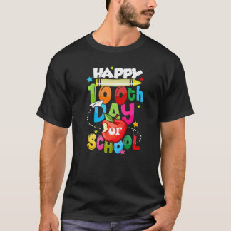 Camiseta Professores Alunos Felizes 100º Dia de Escola 100