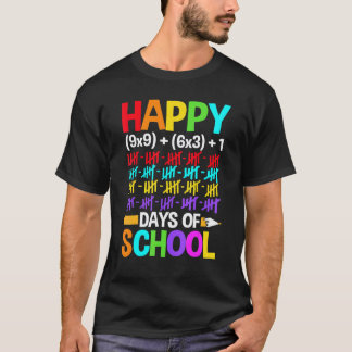 Camiseta Professores Alunos Felizes 100 Dias de Escola