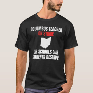 Camiseta Professores Columbus Ohio em Greve de Professores