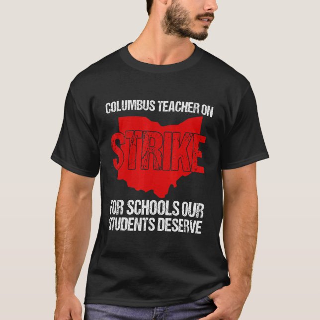 Camiseta Professores Columbus Ohio em Greve de Professores  (Frente)
