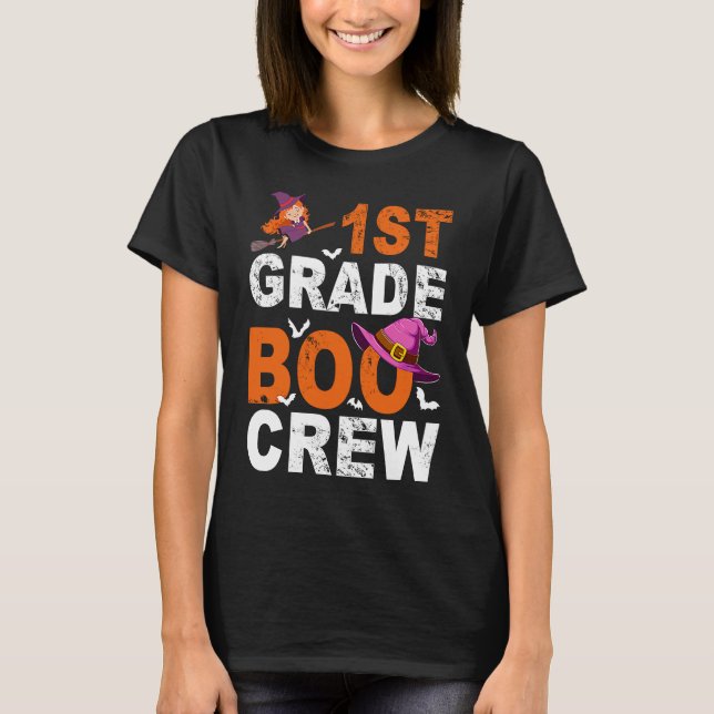 Camiseta Professores da rua de Halloween Pumpkins Wit (Frente)
