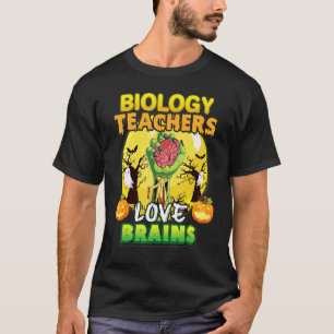 Camiseta Professores de Biologia Adoram Cérebros Abobora de