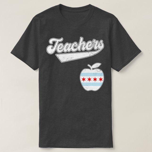 Camiseta Professores de Chicago financiam nosso futuro verm (Frente do Design)