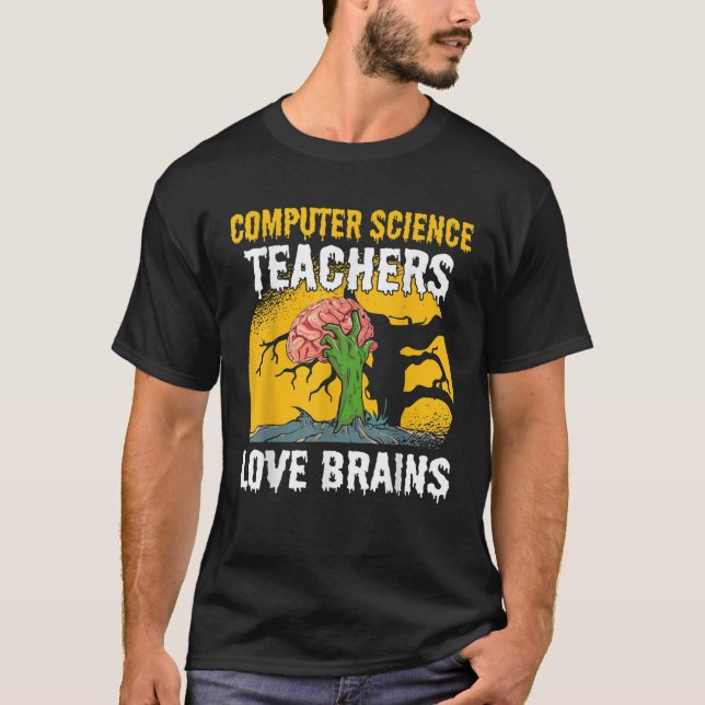 Camiseta Professores de Ciência da Computação Adoram Cérebr (Frente)