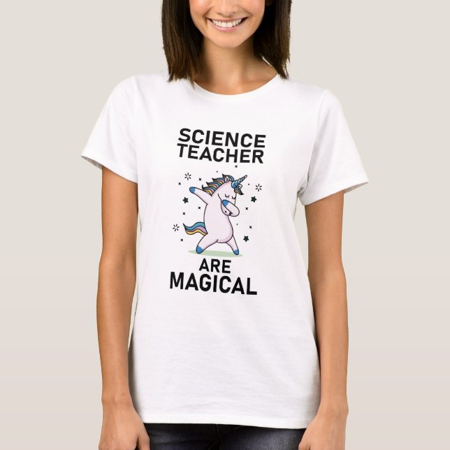 Camiseta Professores De Ciência São Mágicos - Amantes De Un (Frente)