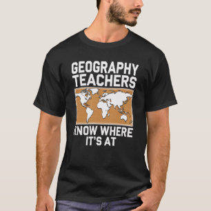 Camiseta Professores de Geografia sabem onde está