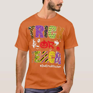 Camiseta Professores De Grau De segundo De Truque Ou Ensino