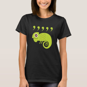 Camiseta Professores de Inglês Vírgula Camaleão 80s