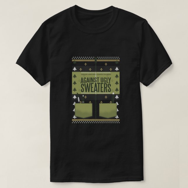 Camiseta Professores de Língua Inglesa Contra Vermelhidão (Frente do Design)