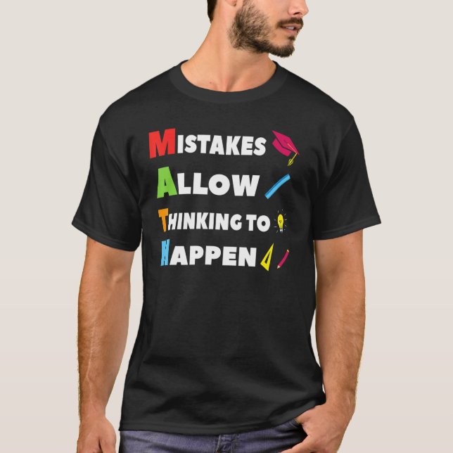 Camiseta Professores De Matemática E Estudantes De Volta À  (Frente)
