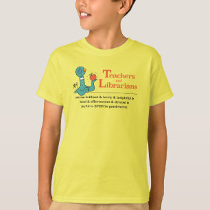 Camiseta Professores de Pombo e Bibliotecários Crianças Ama