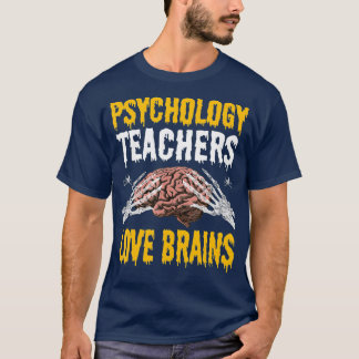 Camiseta Professores de Psicologia Adoram Dia de as Bruxas 