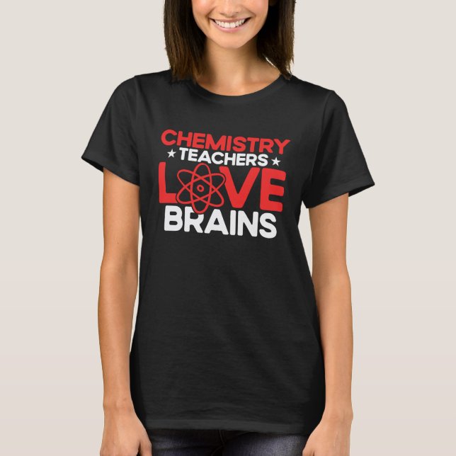Camiseta Professores de Química amam Cérebro Químico Sc (Frente)