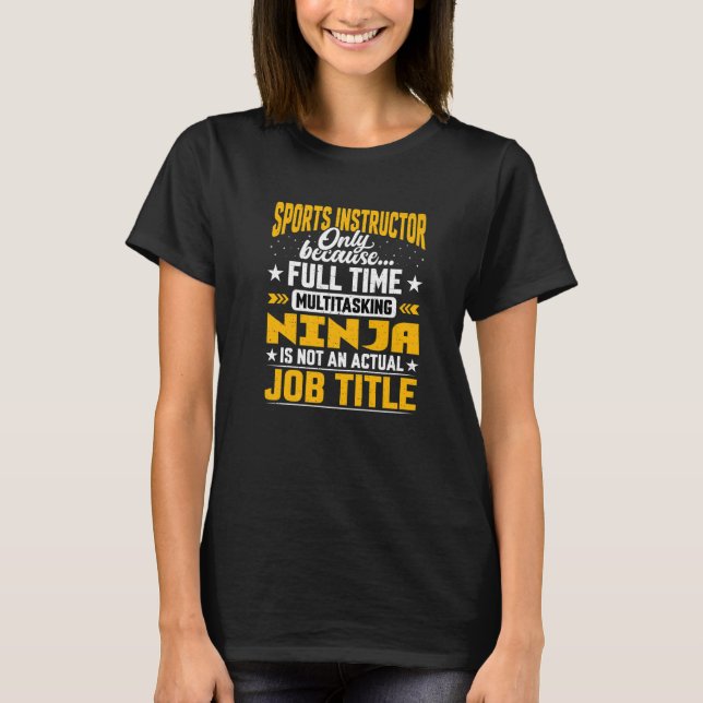 Camiseta Professores de Treinador de Esporte Título de Inst (Frente)