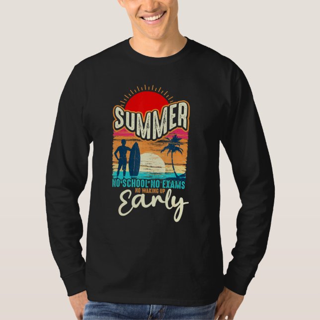 Camiseta Professores de Verão sem escola sem exames (Frente)