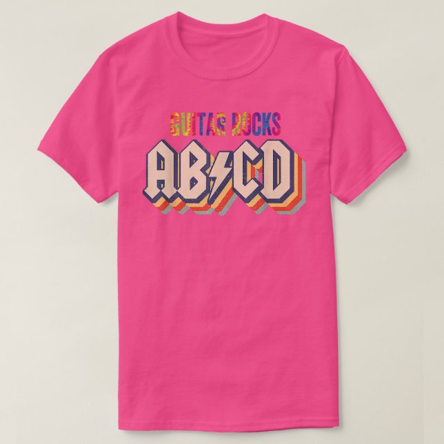 Camiseta Professores De Violão ABCD Tie Dye Guitar566 (Frente do Design)