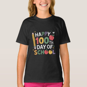 Camiseta Professores do 100º Dia de Aula Feliz 100 Dias