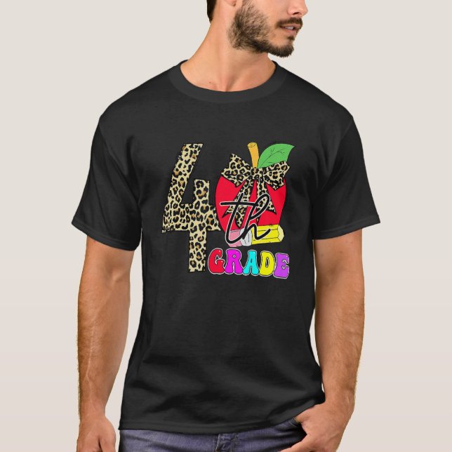 Camiseta Professores do 4º ano da Feira Leopard Apple de tr (Frente)