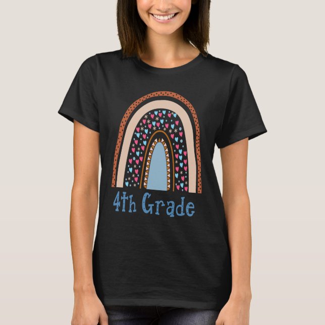 Camiseta Professores do 4º ano do ensino superior Arco-Íris (Frente)
