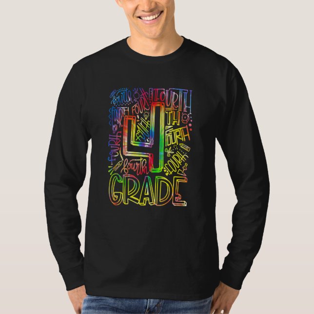 Camiseta Professores do 4º ano Felizes Primeiro Dia De Volt (Frente)