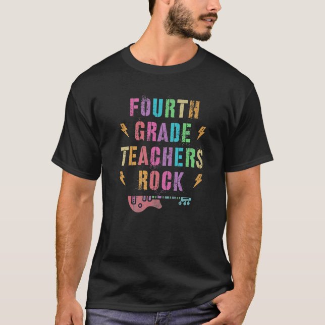 Camiseta PROFESSORES DO 4º GRAU ROCK Equipe 4º Grader Ready (Frente)