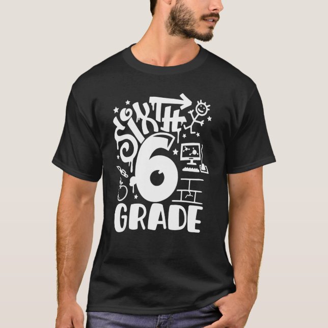 Camiseta Professores do 6º ano do time do 6 do time Criança (Frente)