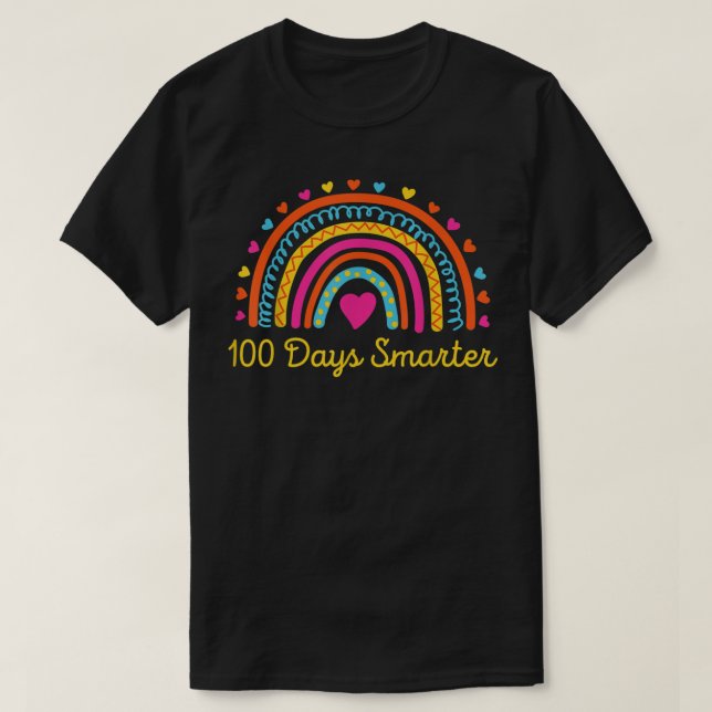 Camiseta Professores do Arco-Íris 100 dias mais inteligente (Frente do Design)