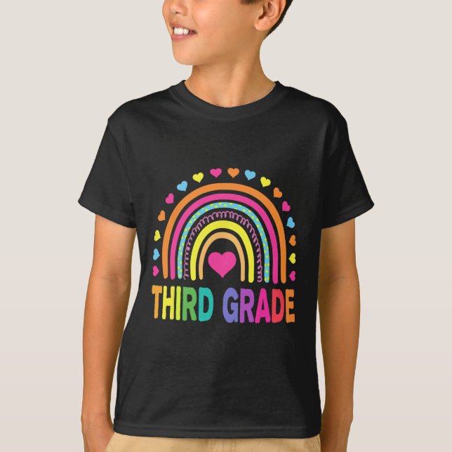 Camiseta Professores Do Arco-Íris Do Grau 3º Grau Crianças  (Frente)