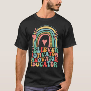 Camiseta Professores do Arco-Íris Inovador do Motivador Ret