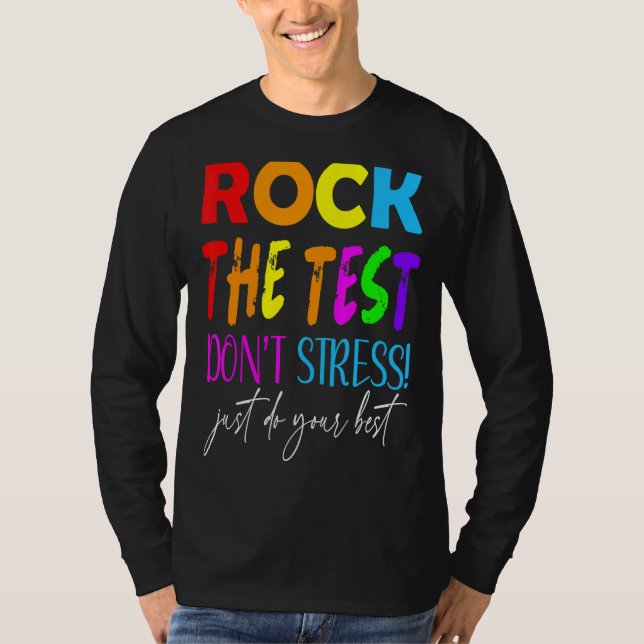 Camiseta Professores do Dia de Teste do Professor Rock (Frente)