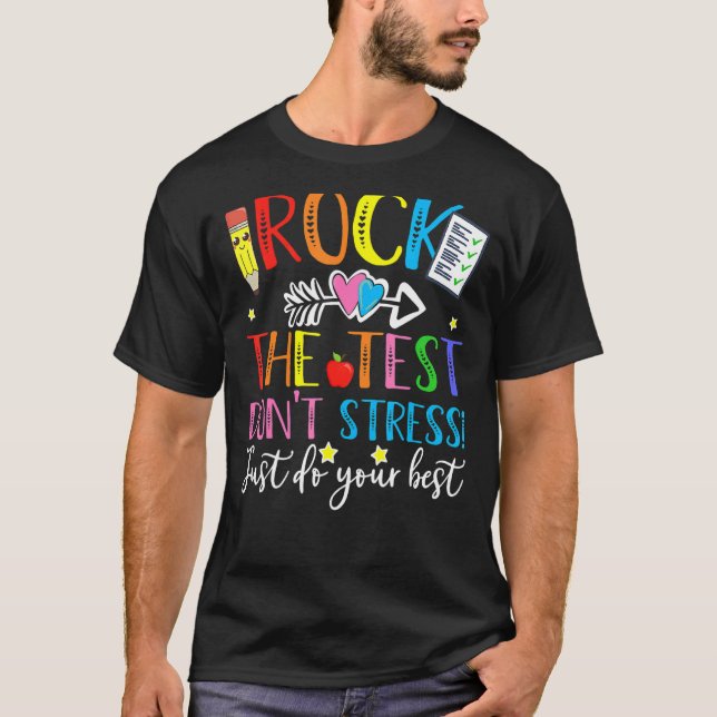 Camiseta Professores do Dia de Teste do Professor Rock (Frente)