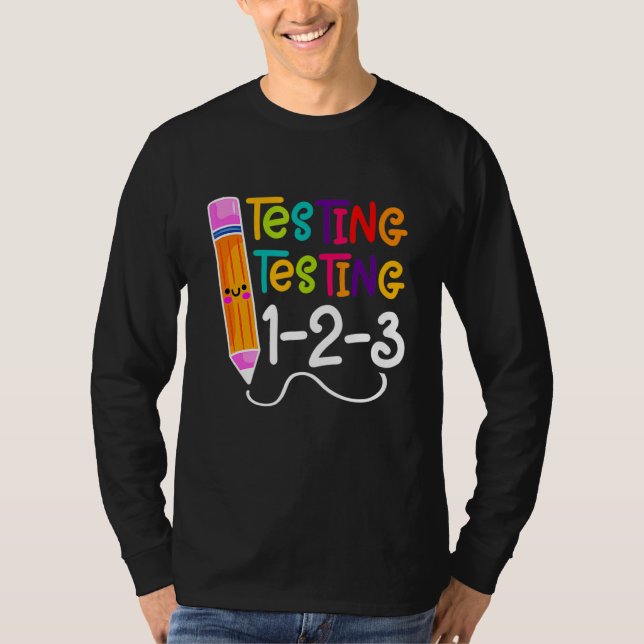 Camiseta Professores do Dia de Teste do Professor Rock (Frente)
