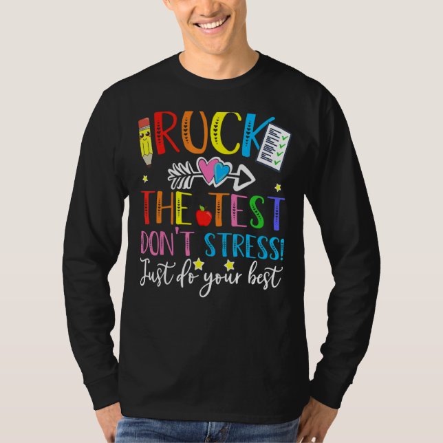 Camiseta Professores do Dia de Teste do Professor Rock (Frente)