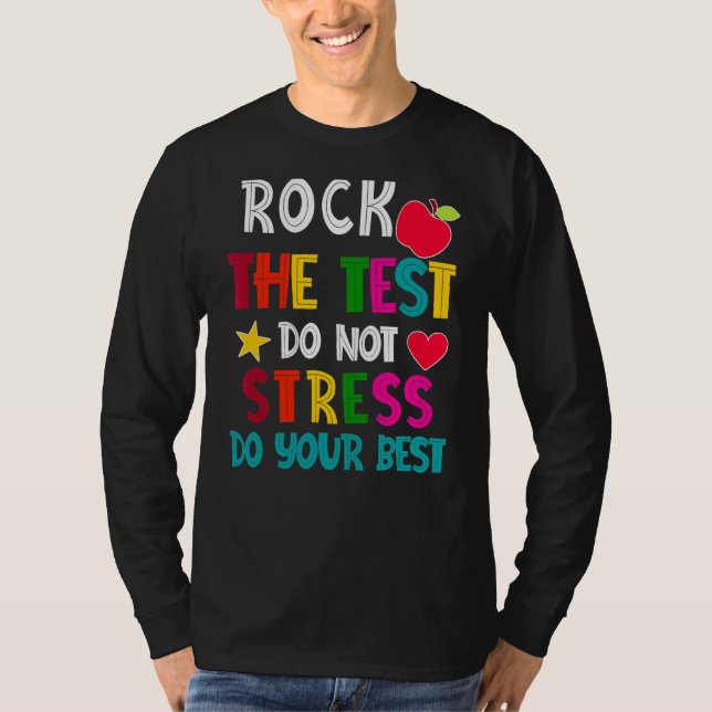 Camiseta Professores do Dia de Teste do Professor Rock (Frente)
