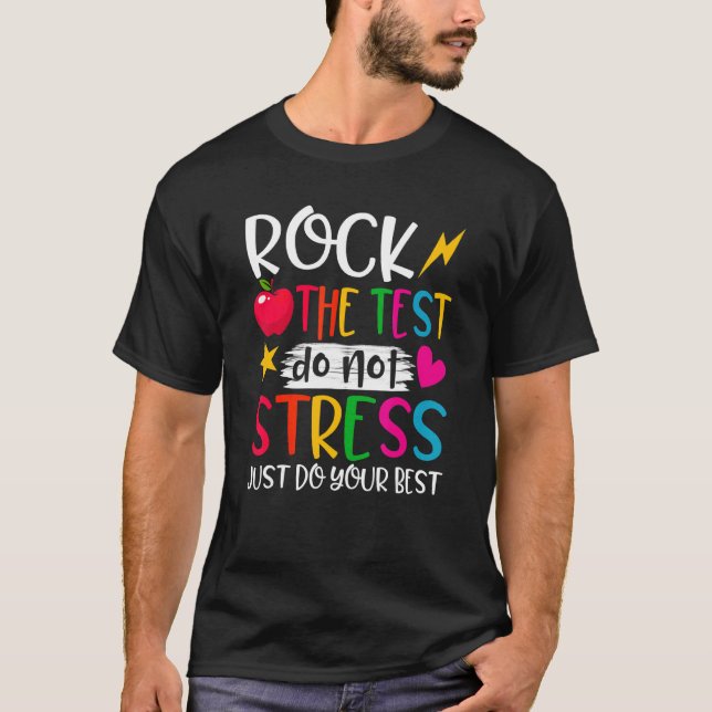 Camiseta Professores do Dia de Teste do Professor Rock (Frente)