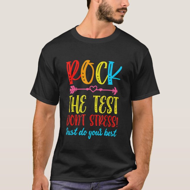 Camiseta Professores do Dia de Teste do Professor Rock (Frente)
