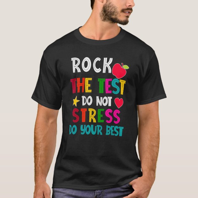 Camiseta Professores do Dia de Teste do Professor Rock (Frente)