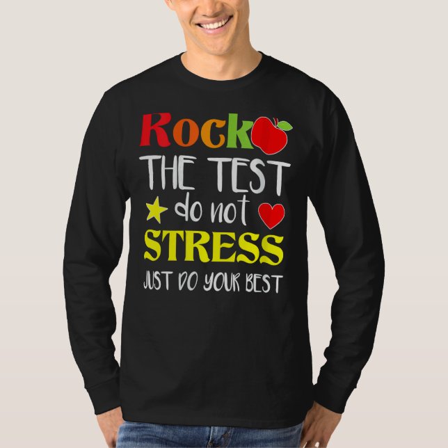 Camiseta Professores do Dia de Teste do Professor Rock (Frente)