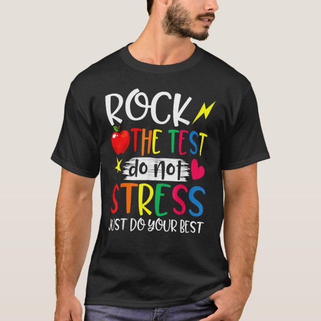 Camiseta Professores do Dia de Teste do Professor Rock (Frente)