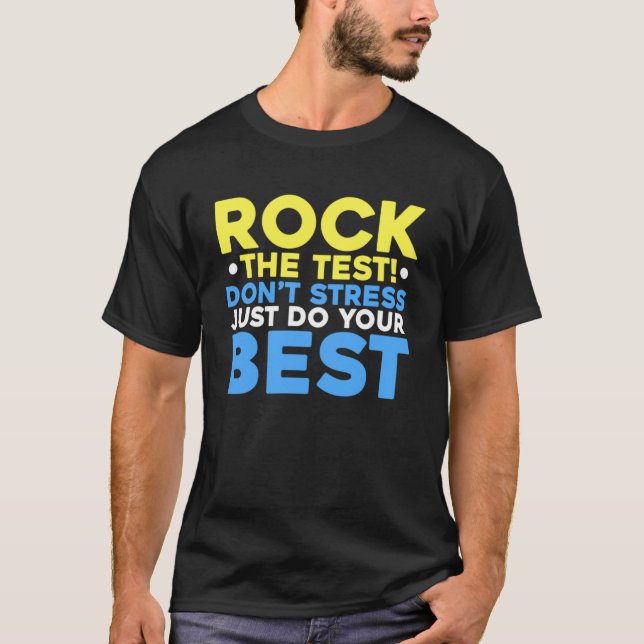 Camiseta Professores do Dia de Teste do Professor Rock (Frente)