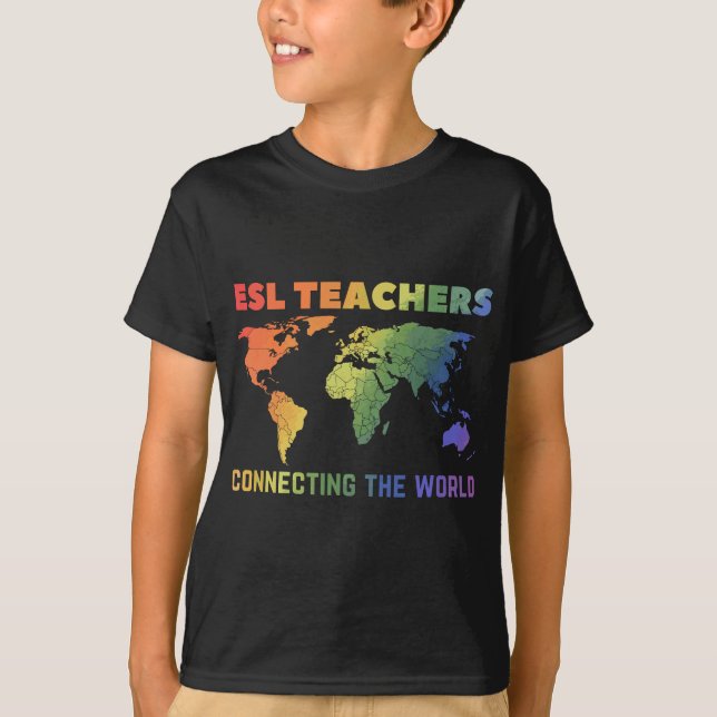 Camiseta Professores do ESL conectando o professor virtual  (Frente)