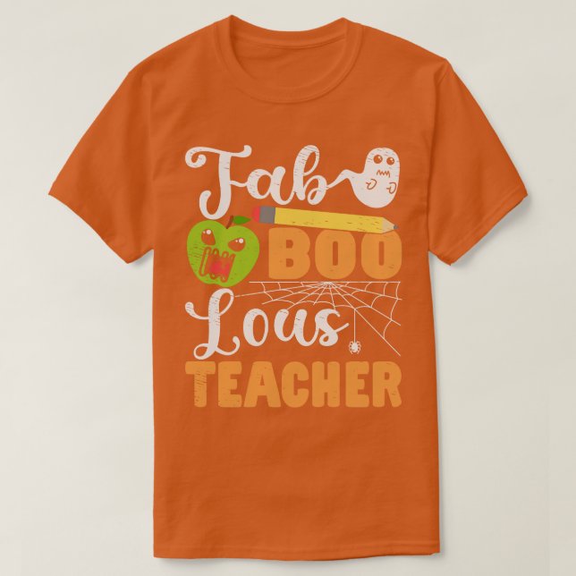 Camiseta Professores do Halloween Spooky Ghost Ensinando De (Frente do Design)