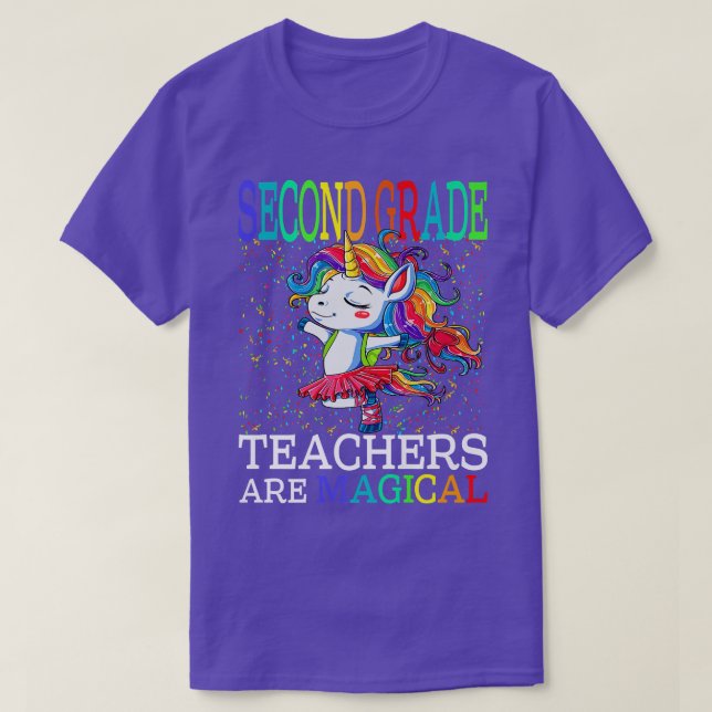 Camiseta Professores Do Segundo Grau São Unicórnio Mágico D (Frente do Design)