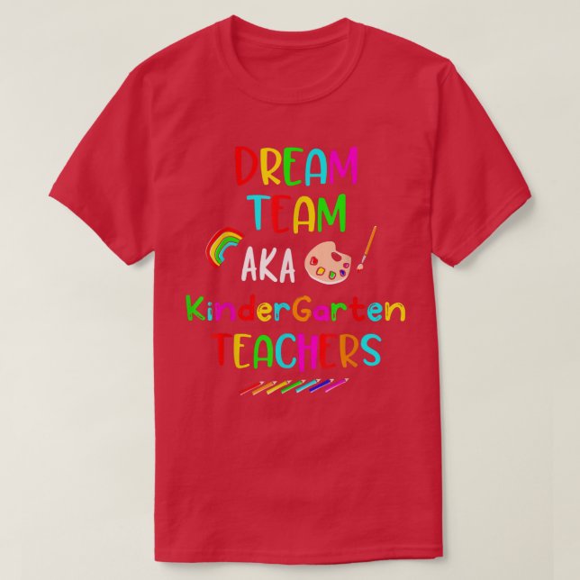 Camiseta Professores Engraçados da Equipe Dream no jardim d (Frente do Design)