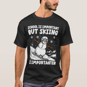 Camiseta Professores Engraçados de Esqui Snowboard Inverno 