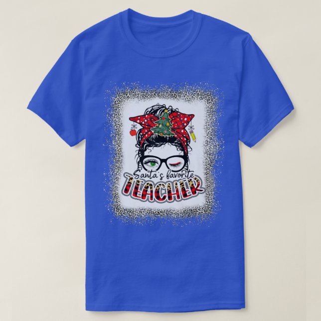 Camiseta Professores favoritos de papai noel com Aprendiz H (Frente do Design)