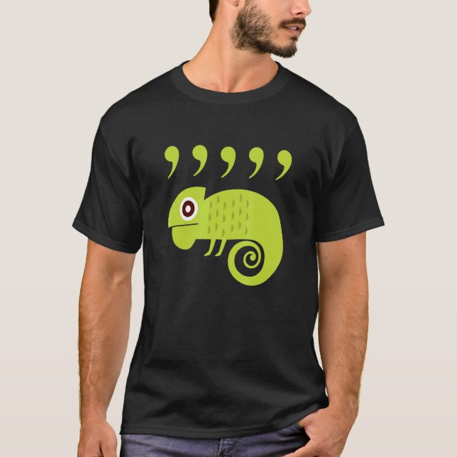 Camiseta Professores Ingleses Comma Chameleon 80 (Frente)