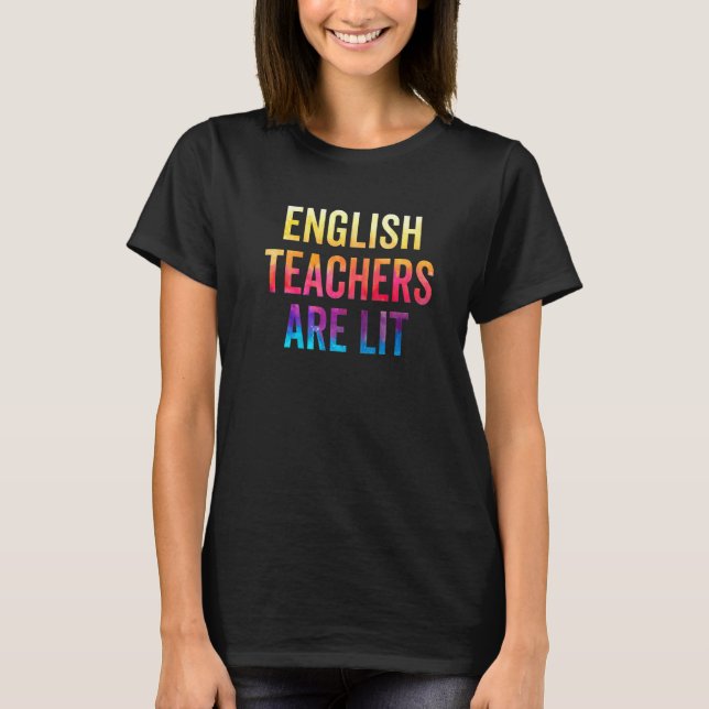 Camiseta Professores Ingleses São Literatura Gramática (Frente)